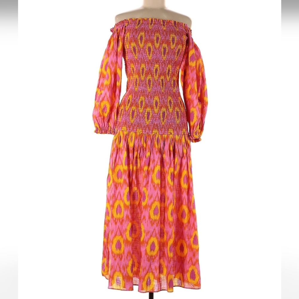 ZARA * BOHO PRINTED MIDI DRESS - Picture 16 of 16